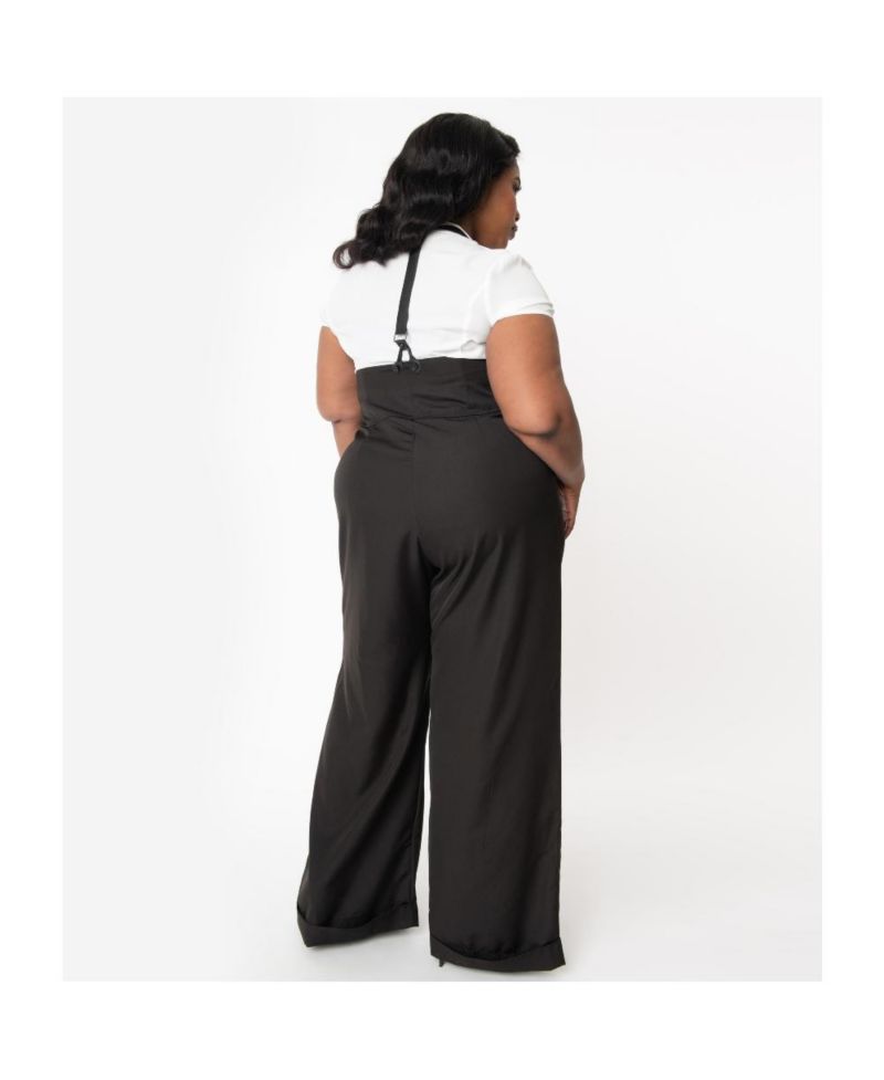 Plus Size Thelma High Waist Suspender Pants