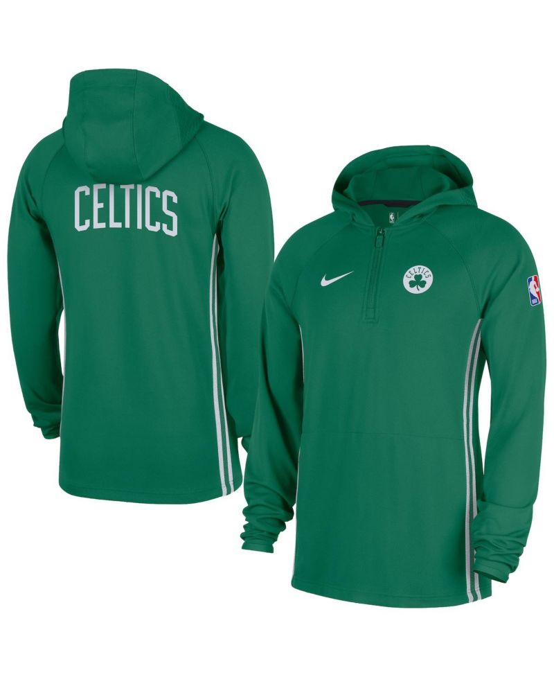 Men's Kelly Green Boston Celtics Authentic On Court Zone Quarter-Zip Jacket
