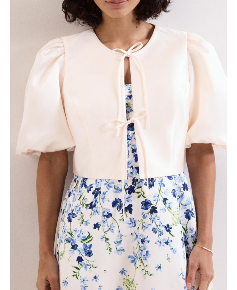 Women's Paulina Cropped Puff-Sleeve Jacket