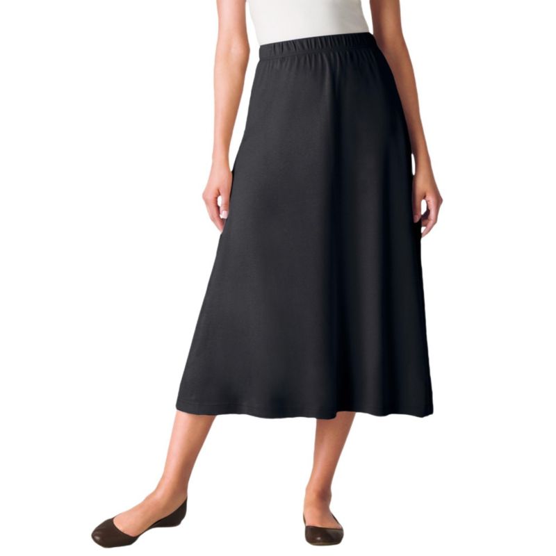 Women's Plus Size 7-Day Knit A-Line Skirt