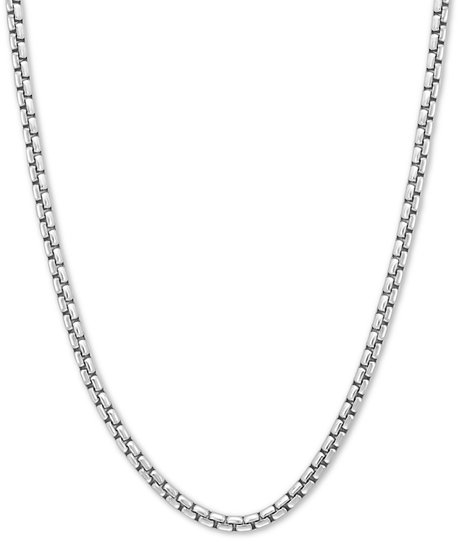 Колье-цепочка EFFY&reg; Rounded Box Link 24" из чистого серебра