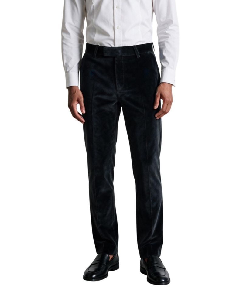Men's Stallone Slim-Fit Velvet Tux Trouser