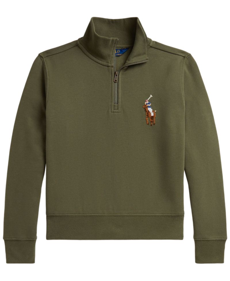 Girls' 7-16 Quarter-Zip Long-Sleeve Sweatshirt