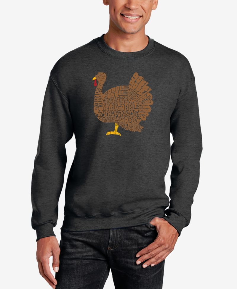 Men's Thanksgiving Word Art Crewneck Sweatshirt