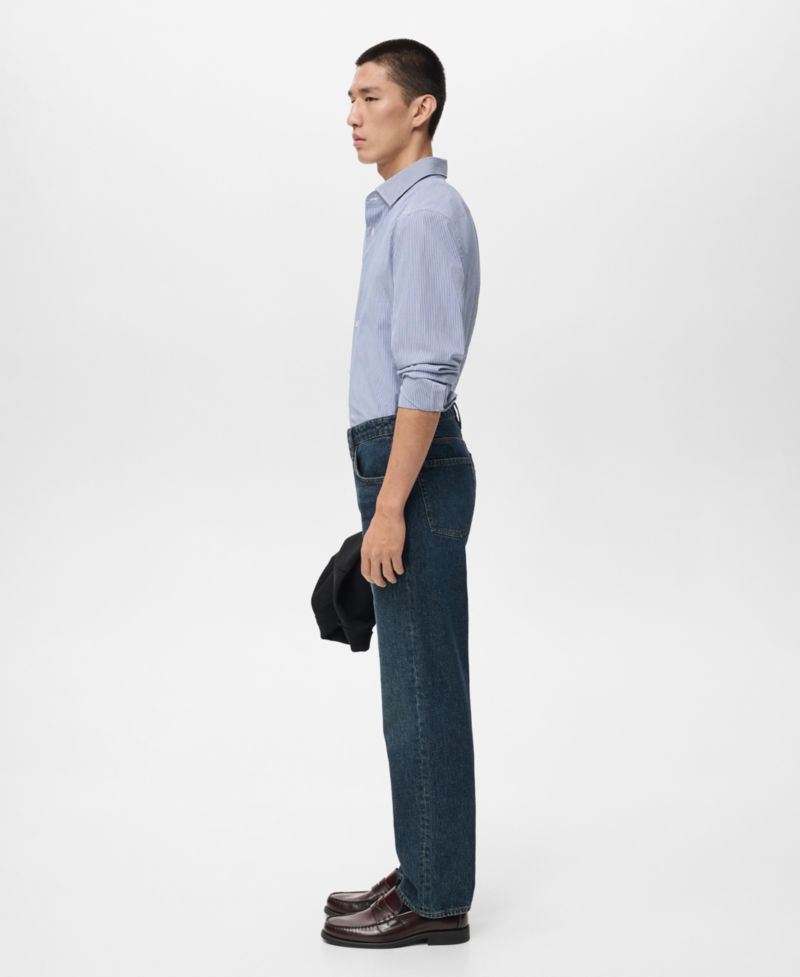 Men's Cotton Striped Slim-Fit Shirt