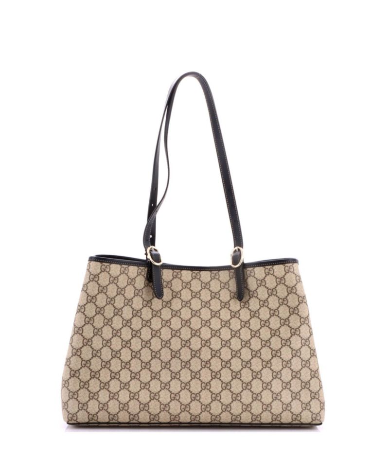 Large GG Emblem Coated Canvas Tote