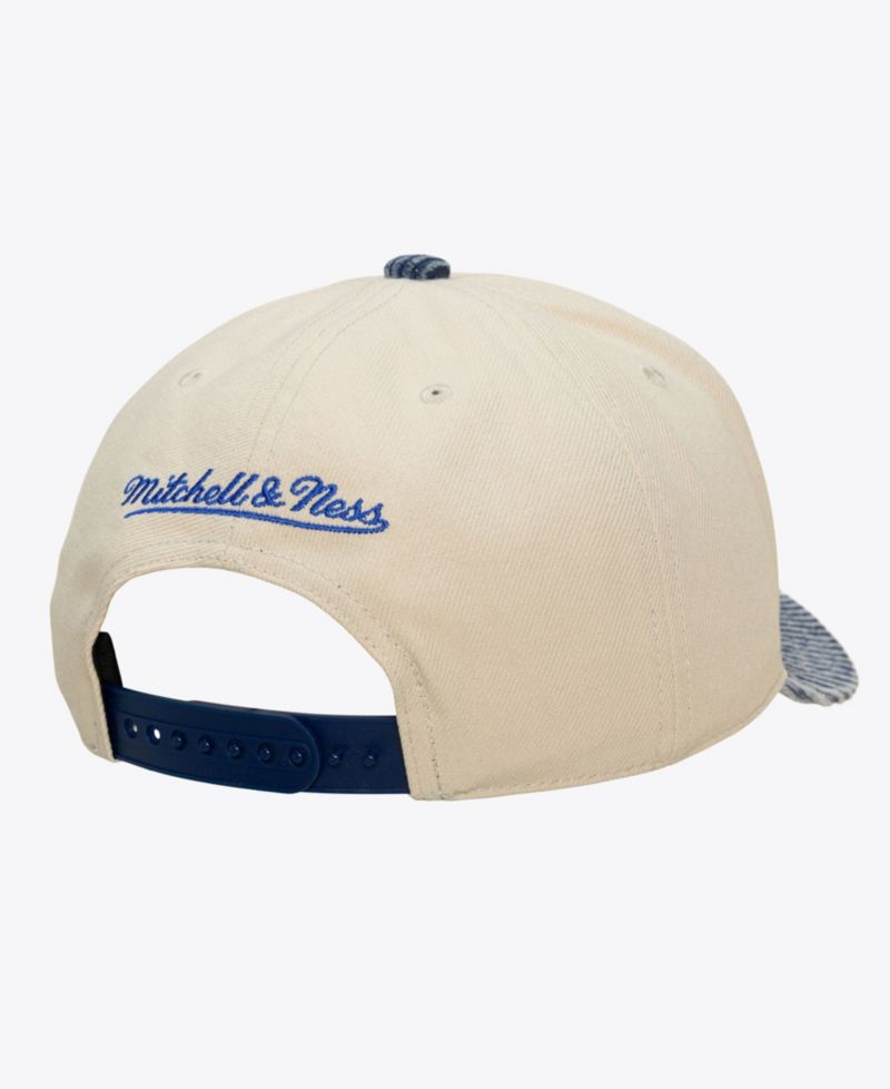 Men's Cream/Blue Orlando Magic Washed Corduroy Pro Crown Snapback Hat