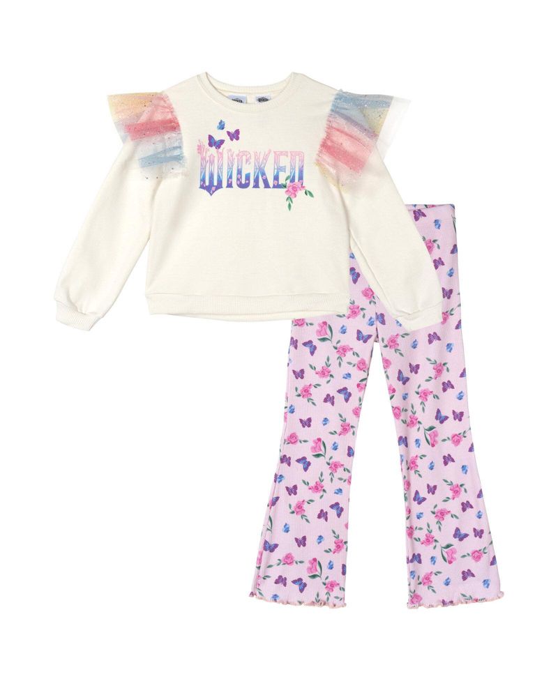 Girls' (5-16) 2-Piece Fleece Sweatshirt and Flare Leggings Set