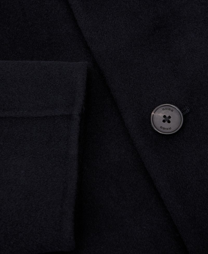 Men's Knight Single-Breasted Wool-Blend Overcoat