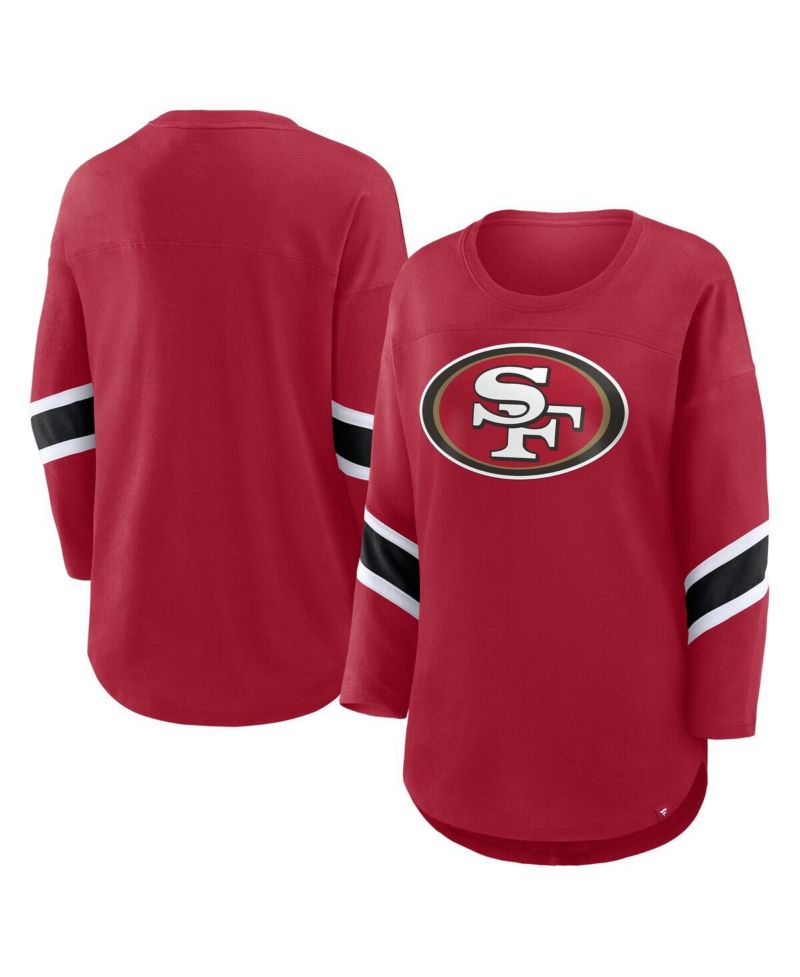 Women's Scarlet San Francisco 49ers Redzone 3/4-Sleeve T-Shirt
