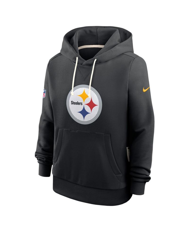 Women's Black Pittsburgh Steelers Sideline Standard Issue Initial Home Dri-FIT Hoodie