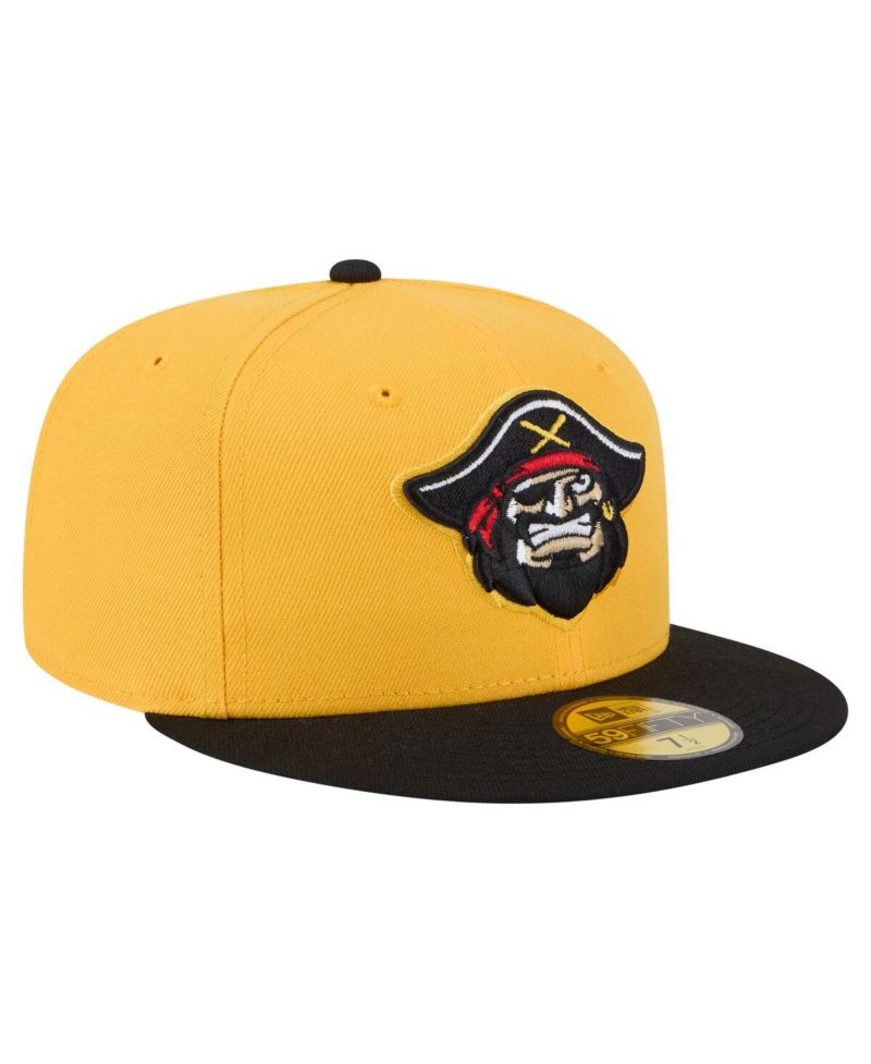Men's Yellow/Black Bradenton Marauders Authentic Collection 59FIFTY Fitted Hat