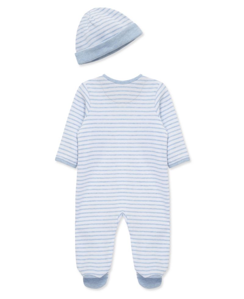 Baby Boys' Whale Print Footie with Hat