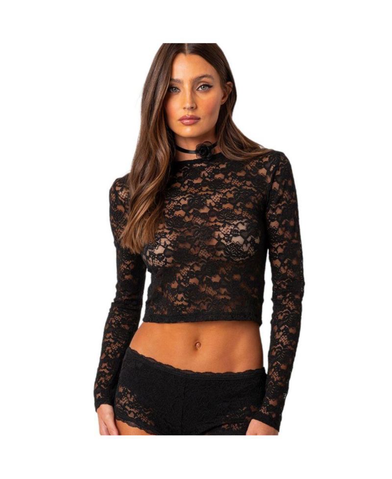 Women's Estella sheer lace top