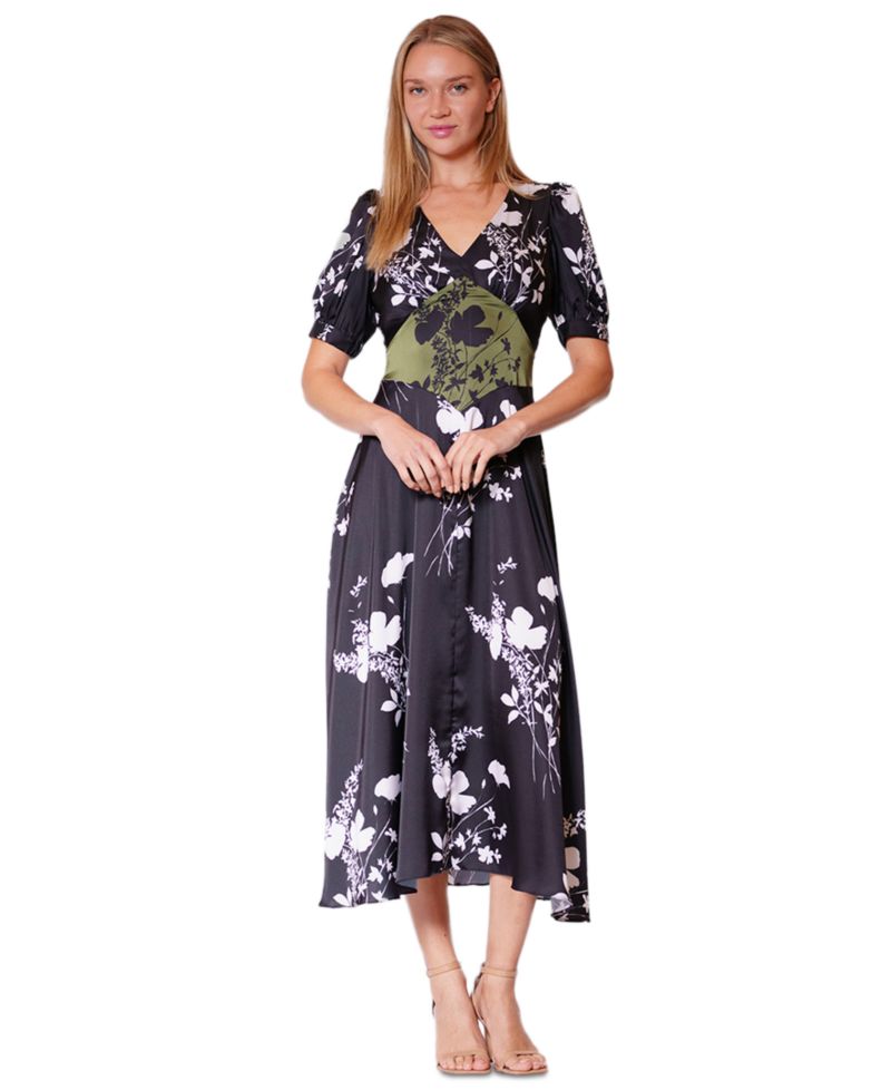 Women's Short-Sleeve Midi Dress