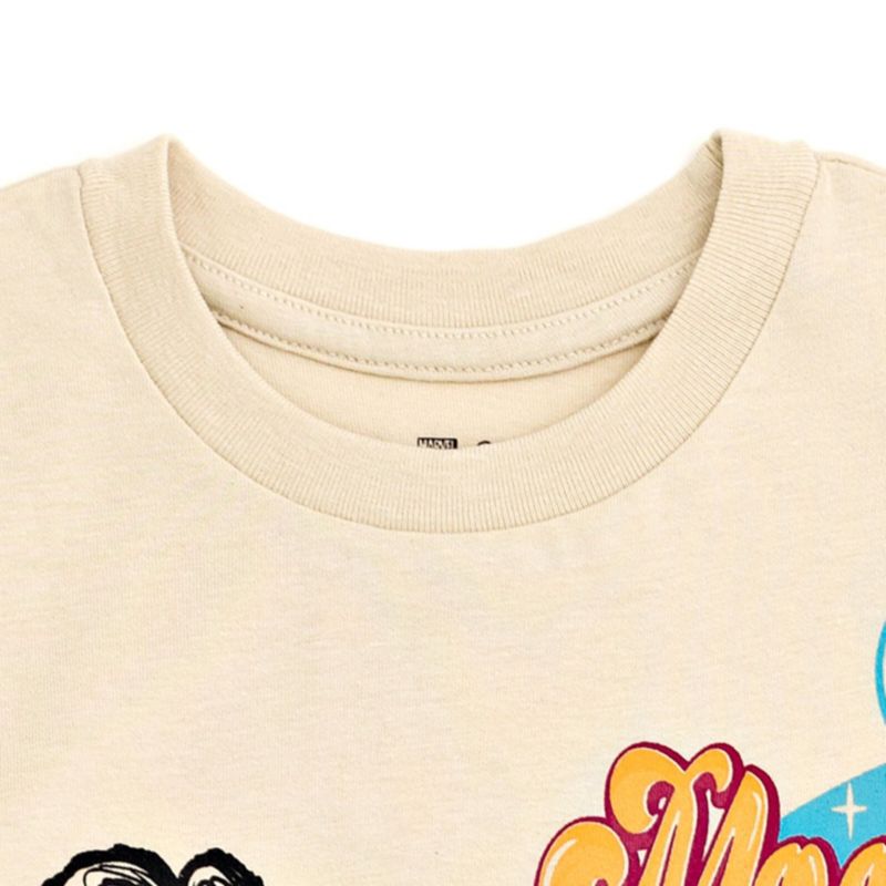 Little Girls Moon Devil Dinosaur Oversized Drop Shoulder T-Shirt and Shorts Outfit Set