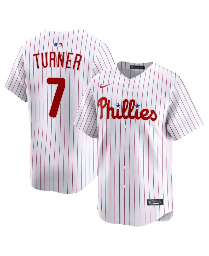 Men's Trea Turner White Philadelphia Phillies Home Limited Player Jersey