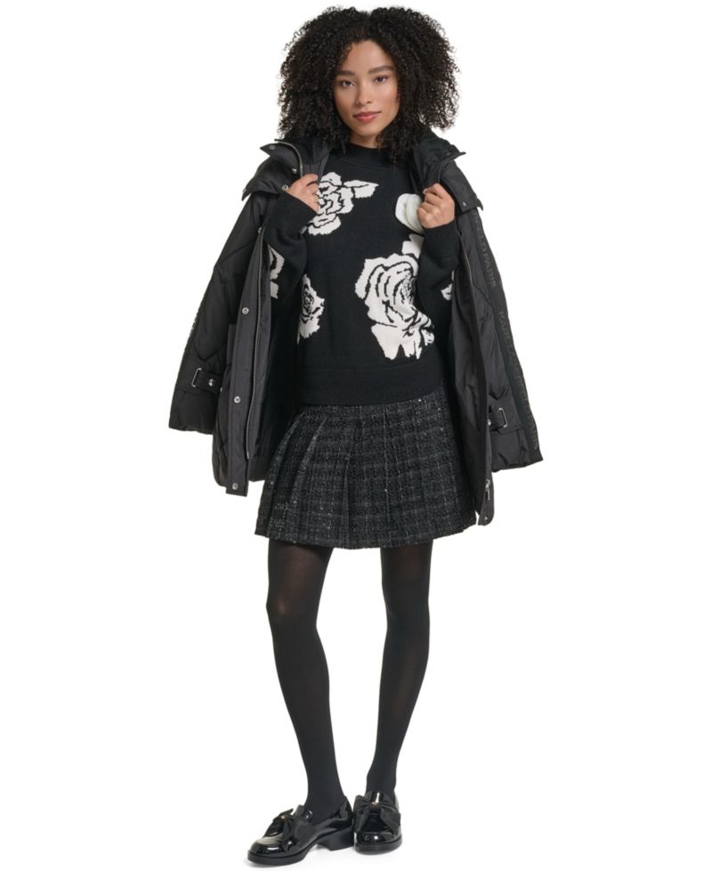 Women's Hooded A-Line Puffer Coat