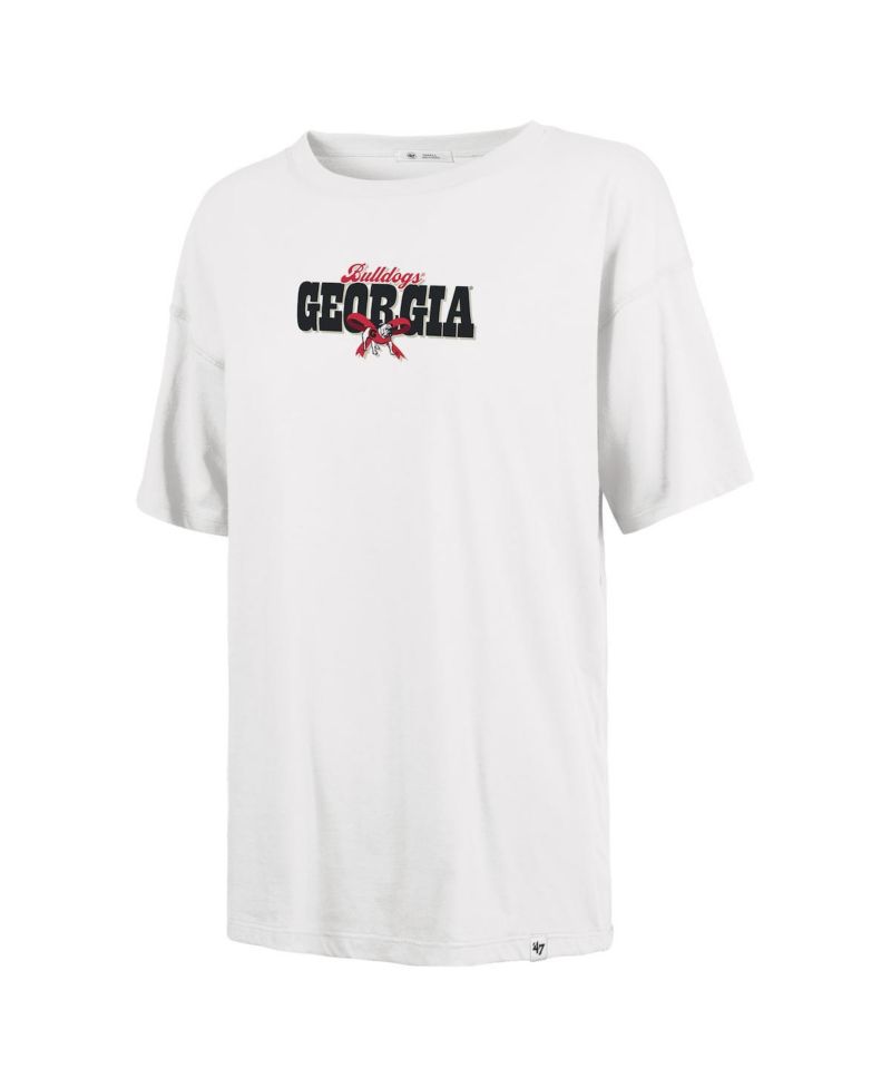 Women's White Georgia Bulldogs Pennant Sadie T-Shirt