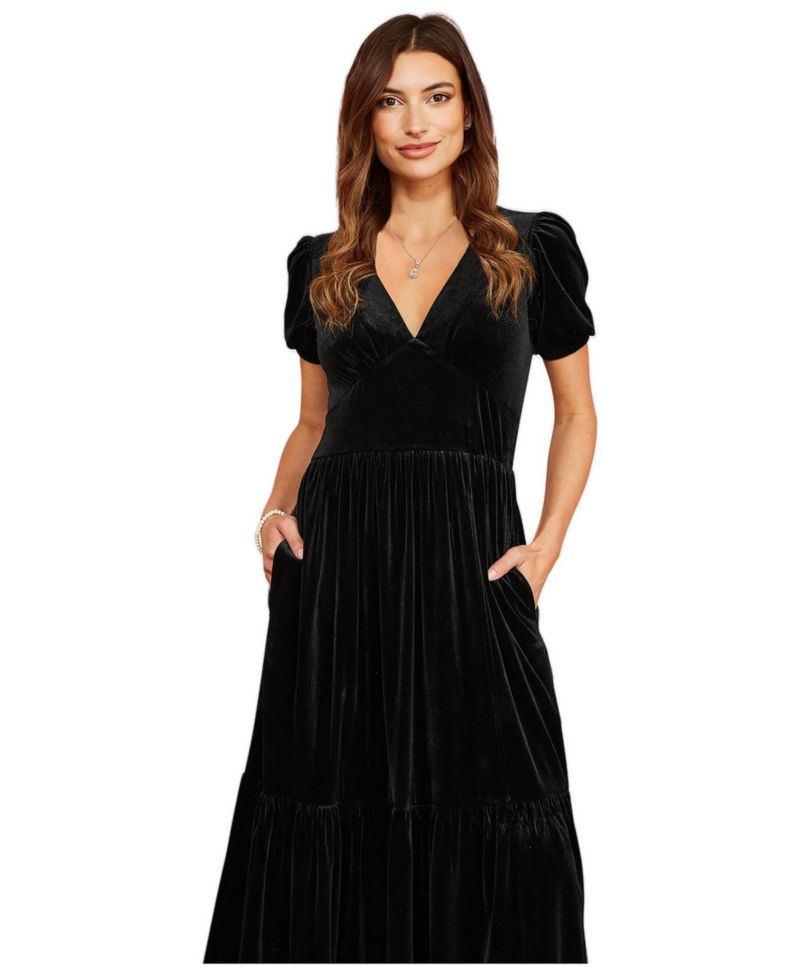 Women's Velvet Midi Dress