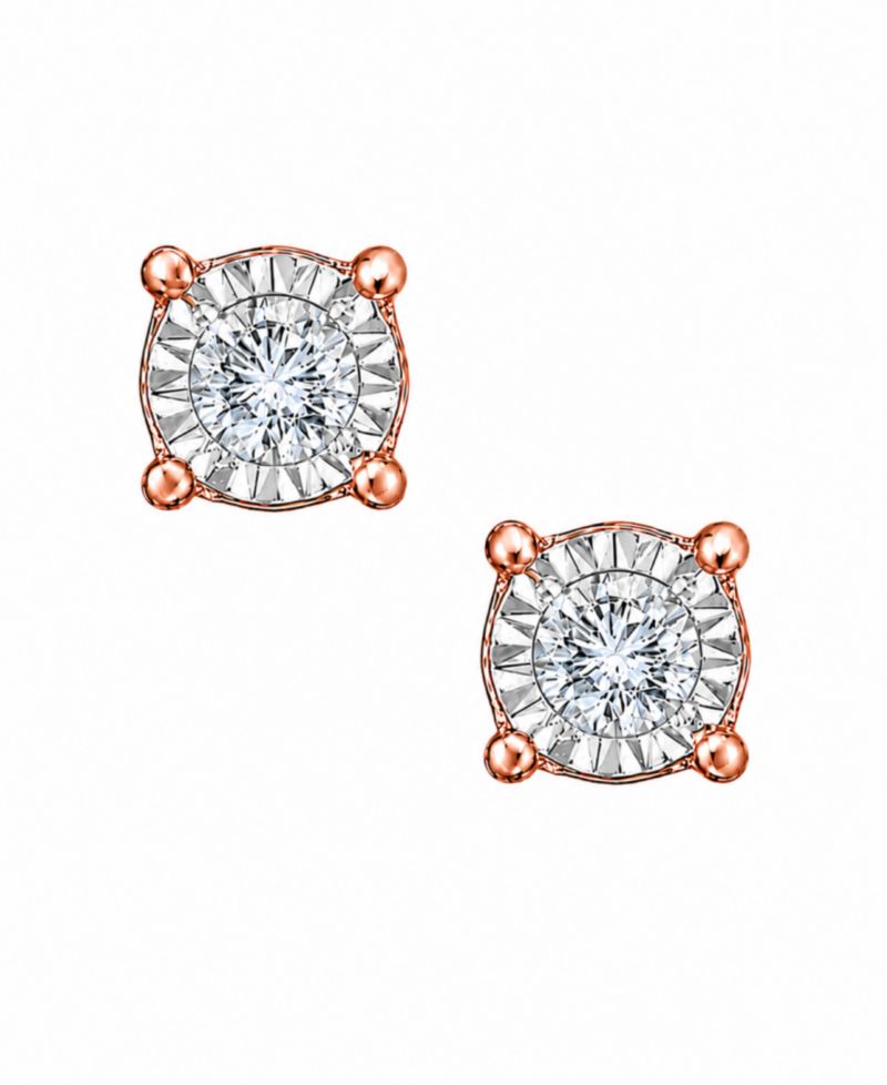 Diamond Stud Earrings (3/8 ct. t.w.) in 10k White, Yellow or Rose Gold