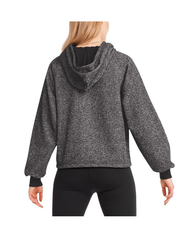 Women's Black Miami Dolphins Debbie Dolman Raglan Pullover Hoodie