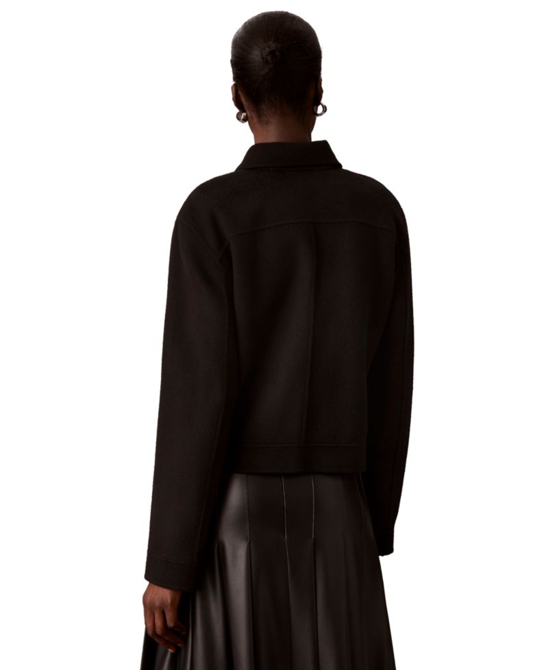 Women's Zip-Front Unlined Wool-Blend Jacket