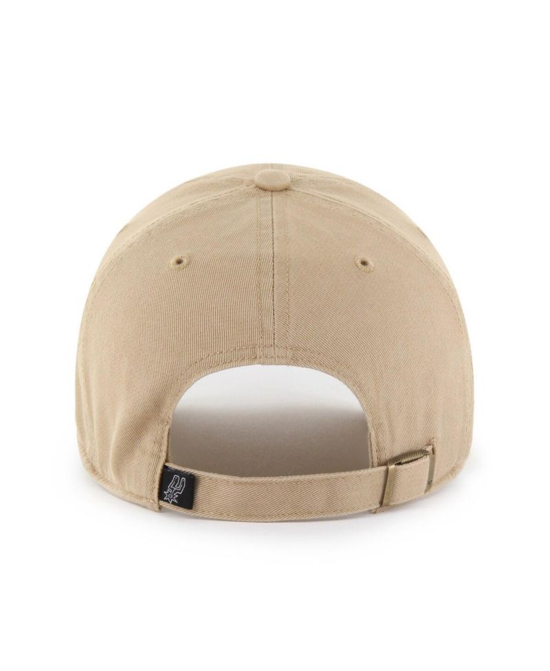 Men's Khaki San Antonio Spurs Logo Clean Up Adjustable Hat