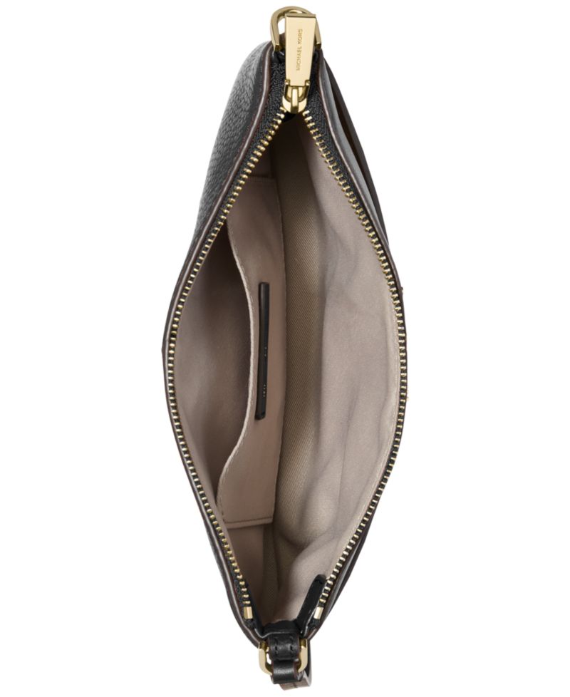 Jet Set Leather Zip-Top Convertible Wristlet
