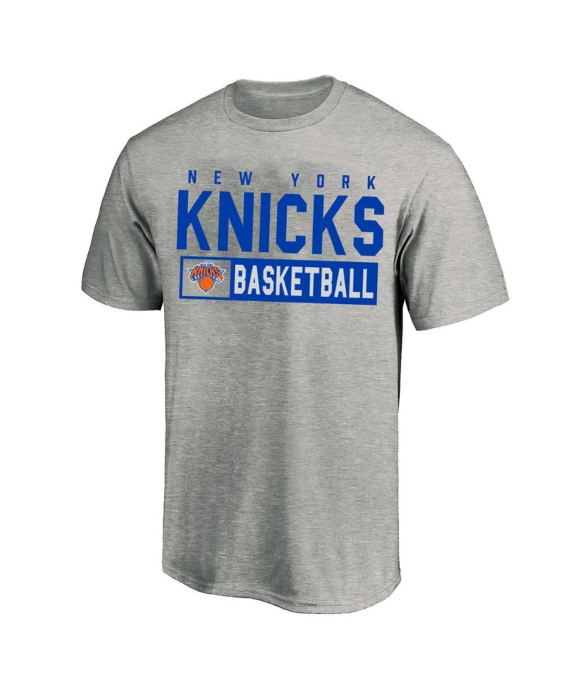 Men's Heather Gray New York Knicks Big & Tall Line T-Shirt