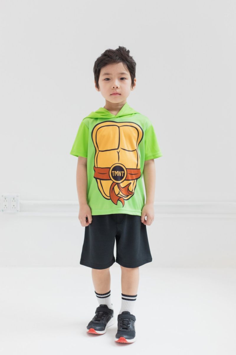 Little Boys Raphael Mesh Athletic Pullover T-Shirt Shorts Outfit Set