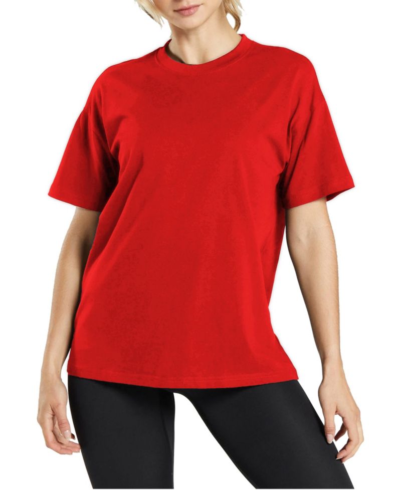 Women's Loose Fitting Short Sleeve Crew Neck Tee (UP TO 5XL)