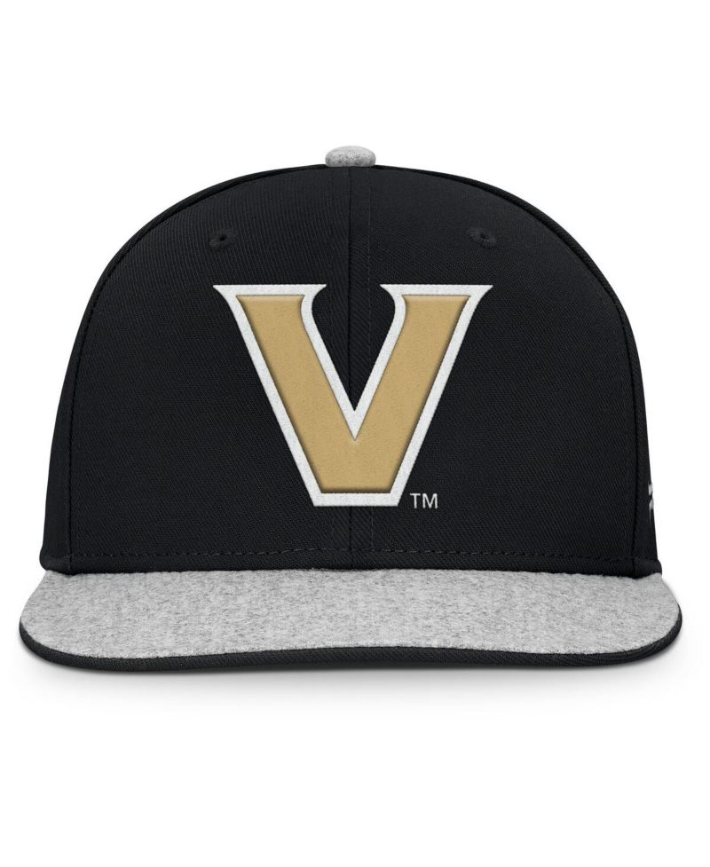 Men's Black Vanderbilt Commodores Loden Snapback Hat
