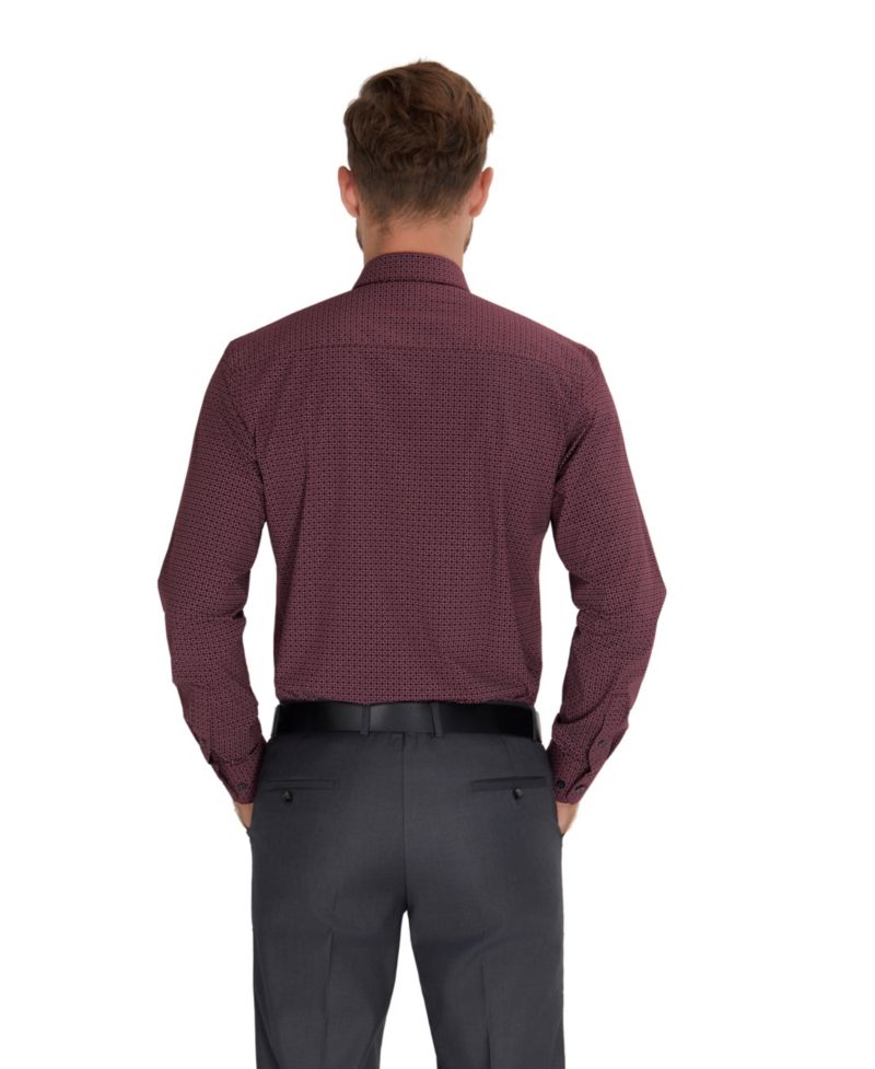 Men's Slim-Fit Spread Collar Dress Shirt
