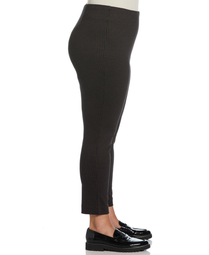 Plus Size Houndstooth Pull On Pants