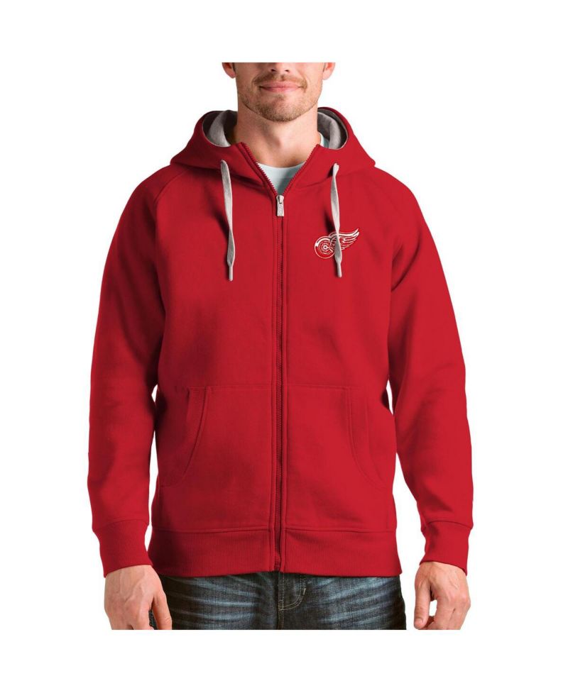 Men's Red Detroit Red Wings Logo Victory Full-Zip Hoodie