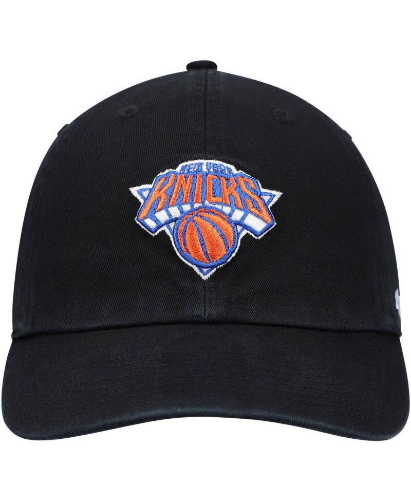 Men's Black New York Knicks Team Clean Up Adjustable Hat