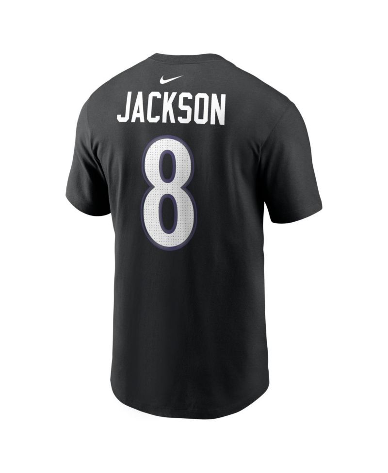 Men's Lamar Jackson Black Baltimore Ravens Name & Number T-Shirt