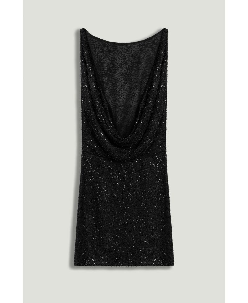 Women's Sequin Open Back Mini Dress