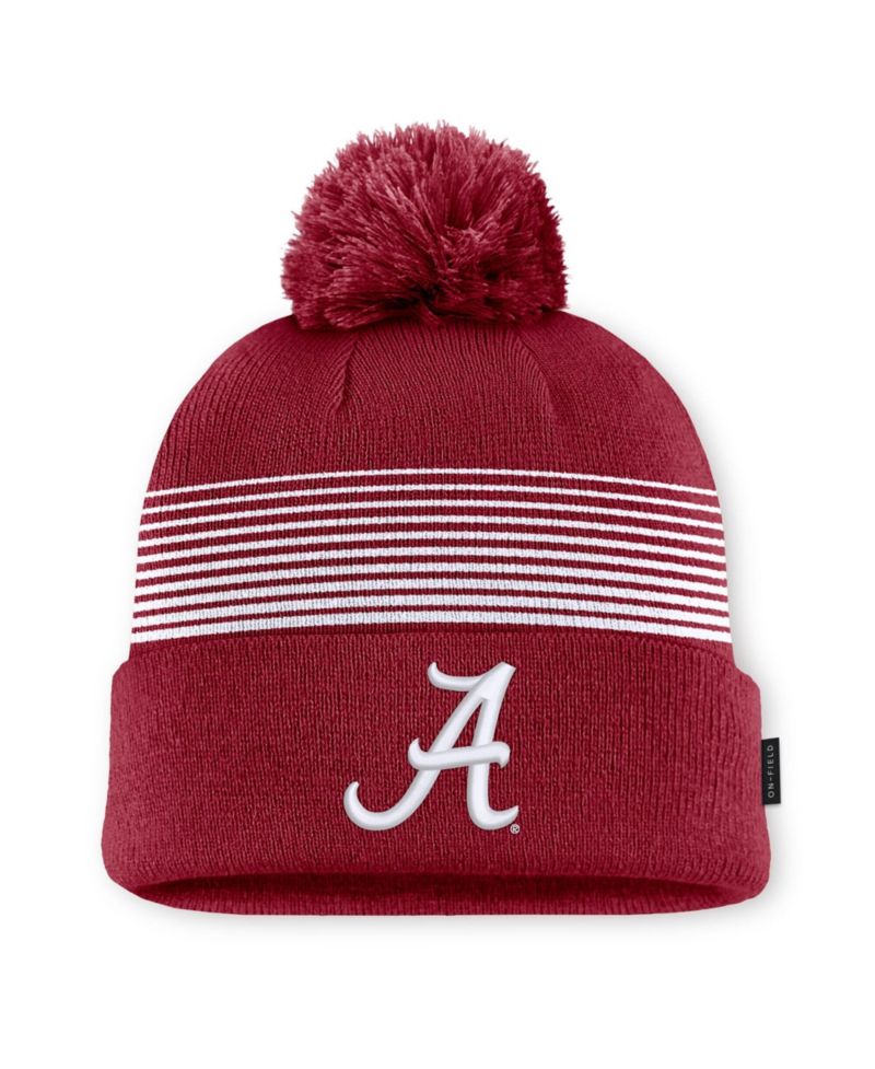 Men's and Women's Crimson Alabama Crimson Tide 2026 On-Field Cuffed Knit Pom Hat