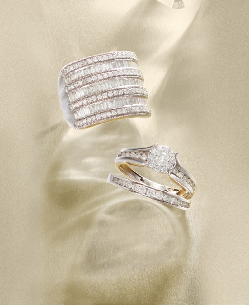 Diamond Bridal Channel Set (1 ct. t.w.) in 14k White, Yellow or Rose Gold