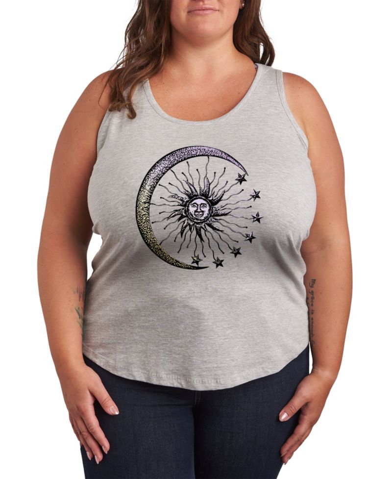 Sun Moon Plus Size Graphic Tank