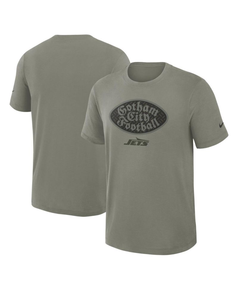 Men's Dark Stucco New York Jets 2025 Rivalries Collection Slub Dri-FIT T-Shirt