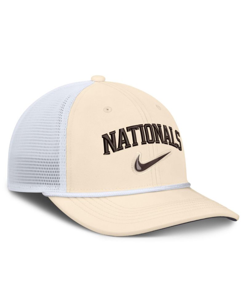 Men's Natural/White Washington Nationals Rise Dri-FIT Trucker Adjustable Hat&iquest;