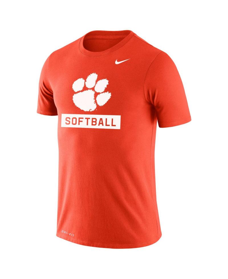 Men's Orange Clemson Tigers Softball Drop Legend Performance T-shirt
