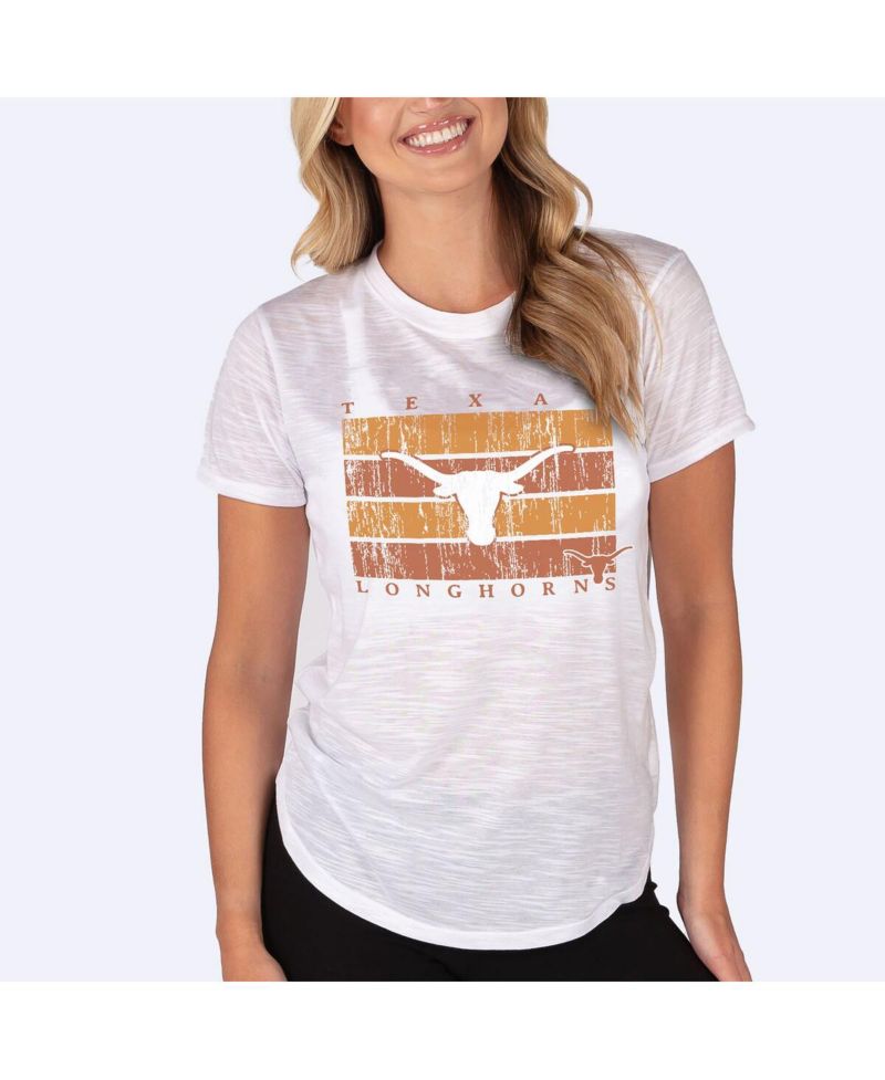 Women's White Texas Longhorns Infuse Lightweight Slub Knit Top