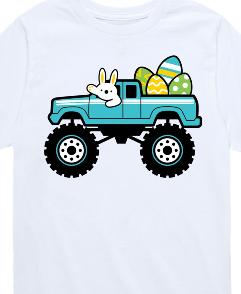 Big Boys Easter Bunny Monster Truck Graphic T-Shirt