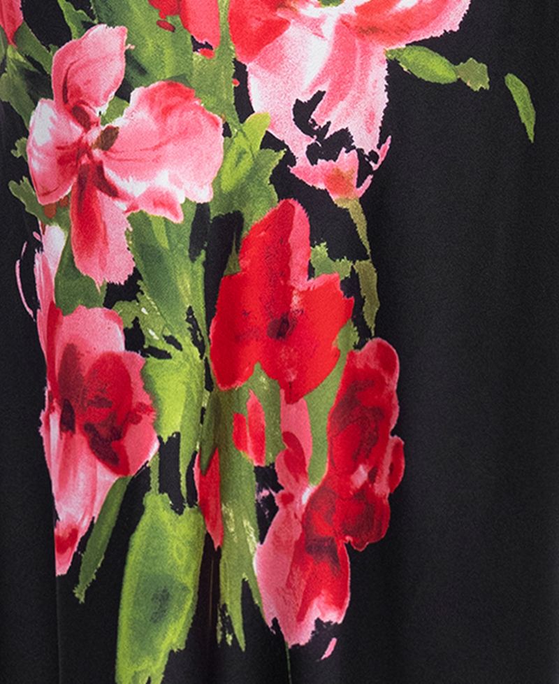 Women's Halter Floral Print Ball Gown