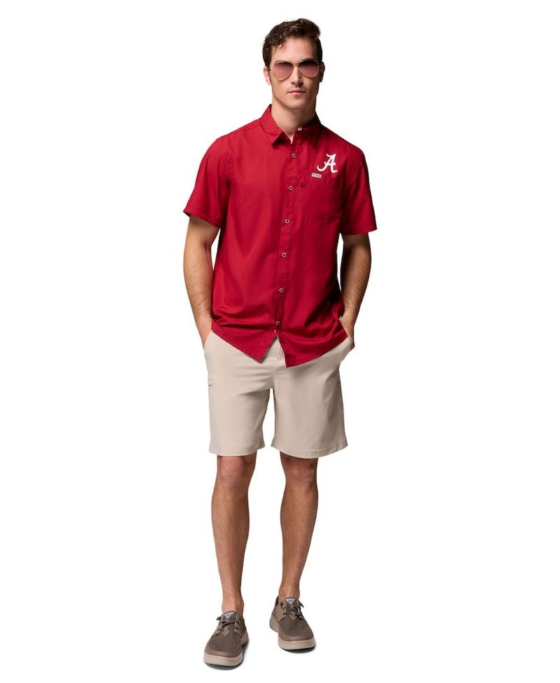 Men's Crimson Alabama Crimson Tide Slack Tide Camp Button-Up Shirt