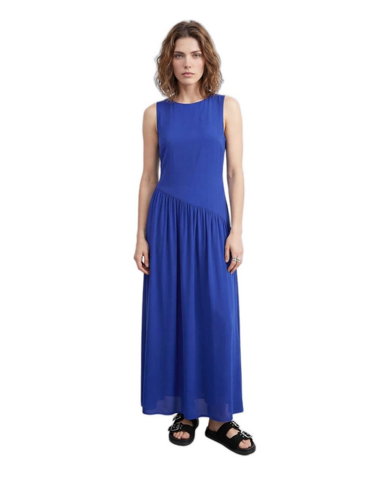 Women's Dropped Waist Chiffon Tiered Maxi Dress